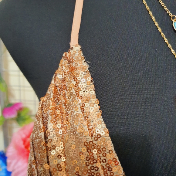 1 DAY SALE ONLY! ☆ SHOWPO. Rose Gold Sequence Mini Dress AU16 NWT - Picture 10 of 16